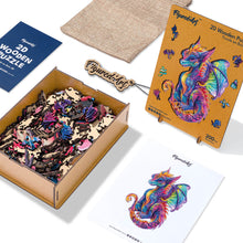 Charger l&#39;image dans la galerie, Puzzle en Bois Adulte - Dragon Vibrant