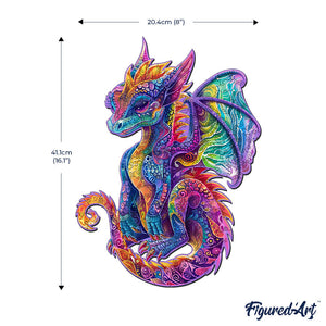 Puzzle en Bois Adulte - Dragon Vibrant