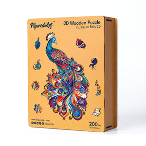 Puzzle en Bois Adulte - Paon