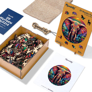 Puzzle en Bois Adulte - Éléphant Tribal