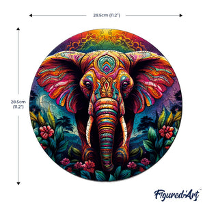 Puzzle en Bois Adulte - Éléphant Tribal