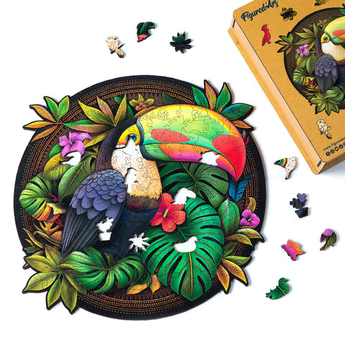 Puzzle en Bois Adulte - Toucan tropical