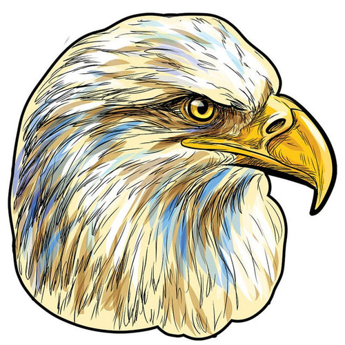 Puzzle 2D en Bois - Aigle Profilé