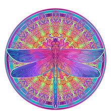 Charger l&#39;image dans la galerie, Puzzle 2D en Bois - Libellule Mandala