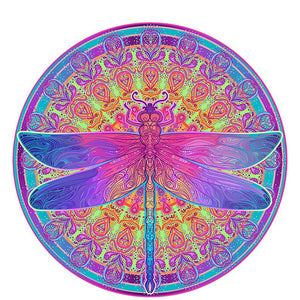 Puzzle 2D en Bois - Libellule Mandala
