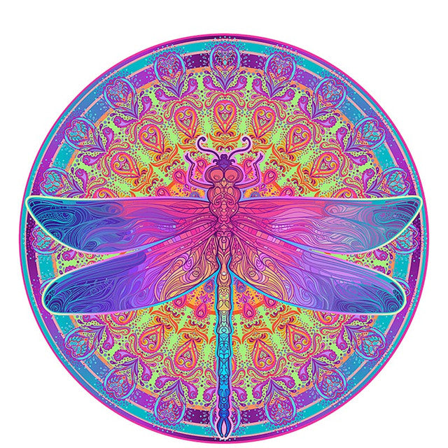 Puzzle 2D en Bois - Libellule Mandala