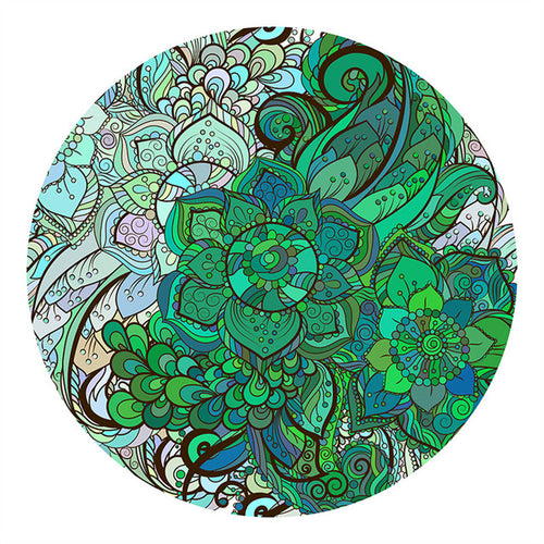 Puzzle 2D en Bois - Fleurs Vertes