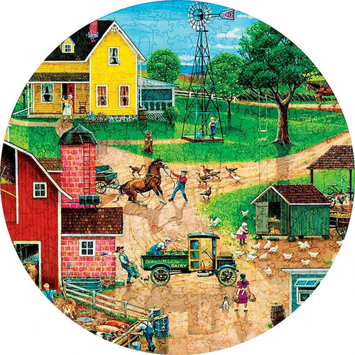 Puzzle 2D en Bois - Village Coloré
