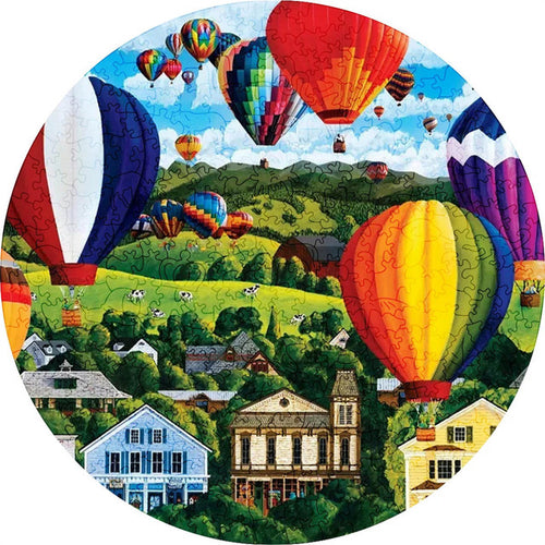 Puzzle 2D en Bois - Festival de Ballons en Europe