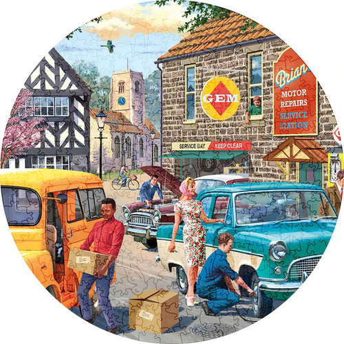 Puzzle 2D en Bois - Ville Rétro