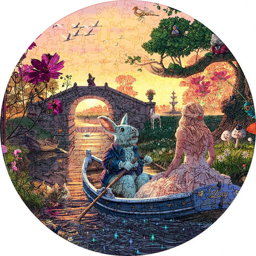 Puzzle 2D en Bois - Voyage au Coucher de Soleil Magique