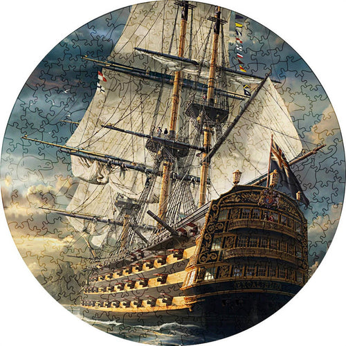Puzzle 2D en Bois - Voyage Majestueux sur l'Océan