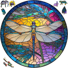 Charger l&#39;image dans la galerie, Puzzle 2D en Bois - Mosaïque de libellule