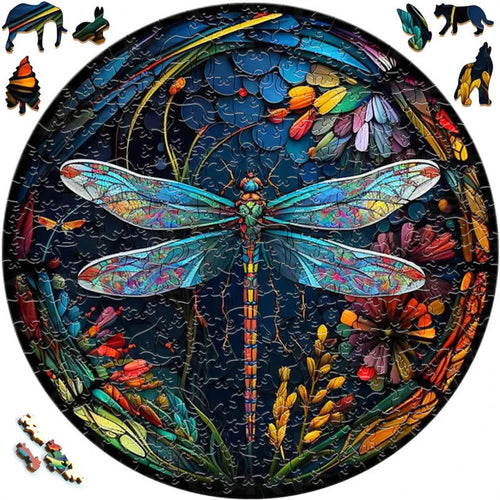 Puzzle 2D en Bois - Libellule de Merveille