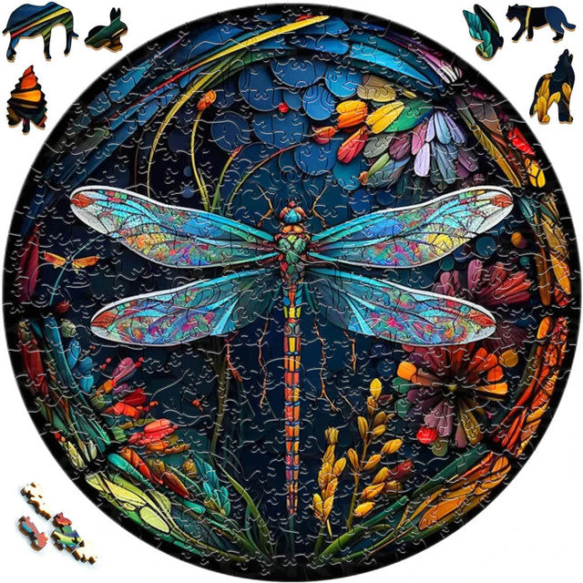 Puzzle 2D en Bois - Libellule de Merveille