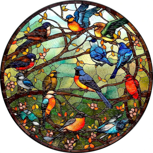 Puzzle 2D en Bois - Oiseaux de même plumage