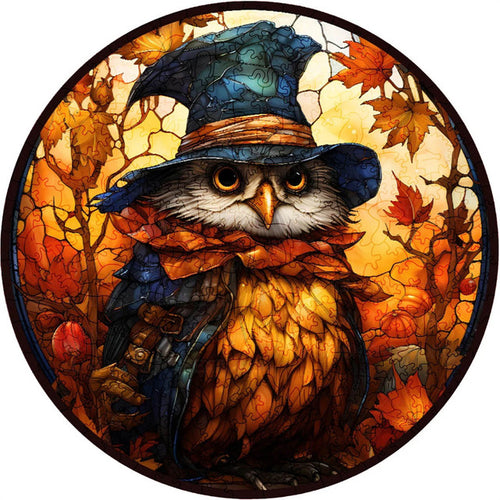 Puzzle 2D en Bois - Chouette sorcière
