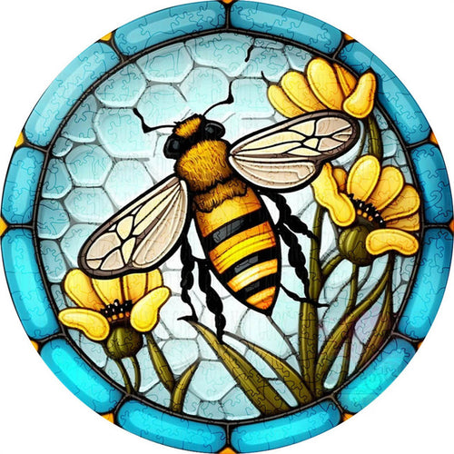 Puzzle 2D en Bois - Abeille Bourdonnante