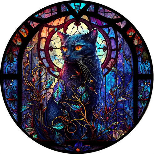 Puzzle 2D en Bois - Ombre du Chat de Minuit