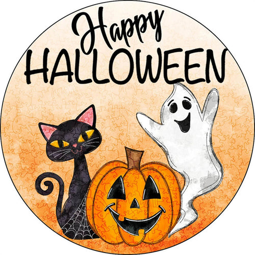 Puzzle 2D en Bois - Joyeux Halloween