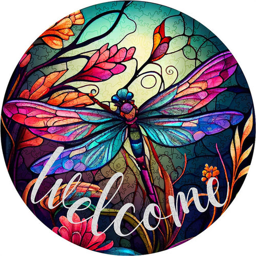 Puzzle 2D en Bois - Libellule Bienvenue