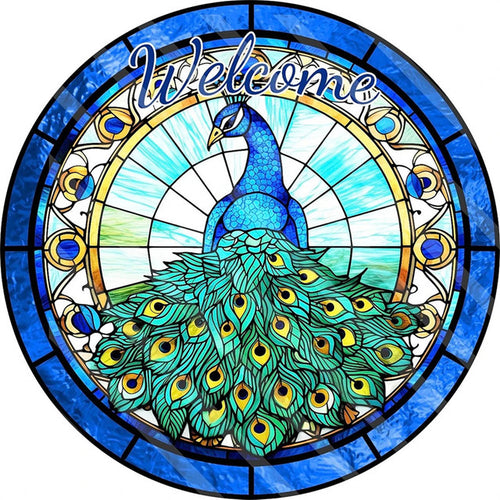 Puzzle 2D en Bois - Paon Bienvenue