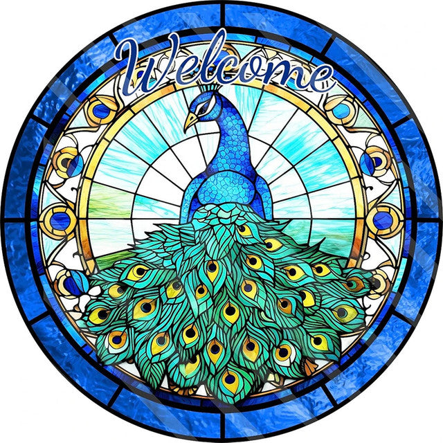 Puzzle 2D en Bois - Paon Bienvenue