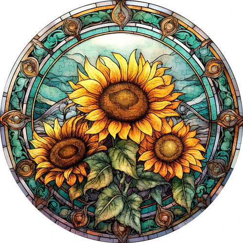 Puzzle 2D en Bois - Tournesols