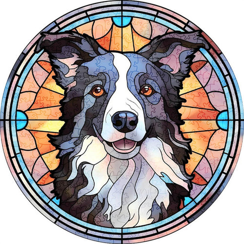 Puzzle 2D en Bois - Chien Border Collie