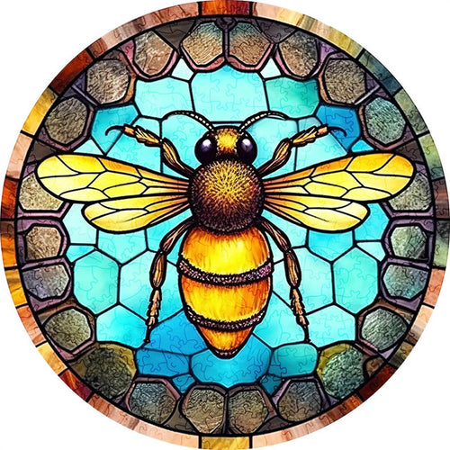 Puzzle 2D en Bois - Abeille Dorée
