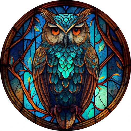 Puzzle 2D en Bois - Chouette du Ciel