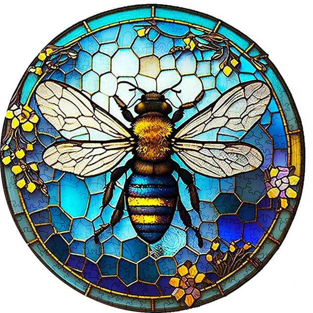 Puzzle 2D en Bois - Abeille au repos