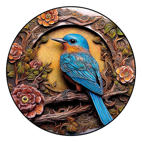 Puzzle 2D en Bois - Oiseau bleu