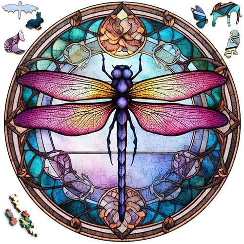 Puzzle 2D en Bois - Libellule Fraîche