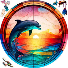 Charger l&#39;image dans la galerie, Puzzle 2D en Bois - Saut de Dauphin