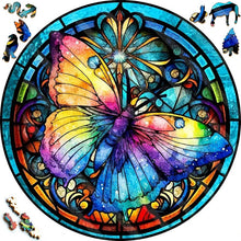 Charger l&#39;image dans la galerie, Puzzle 2D en Bois - Papillon coloré