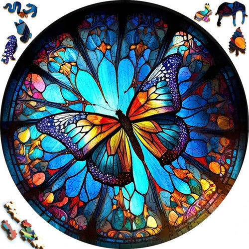 Puzzle 2D en Bois - Papillon de l'Océan