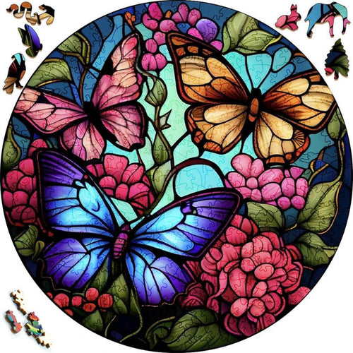 Puzzle 2D en Bois - Trio de papillons