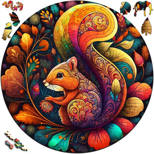 Puzzle 2D en Bois - Écureuil Terrestre