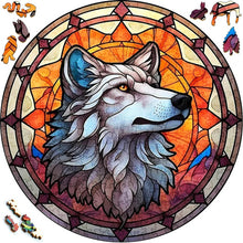 Charger l&#39;image dans la galerie, Puzzle 2D en Bois - Loup d&#39;Automne