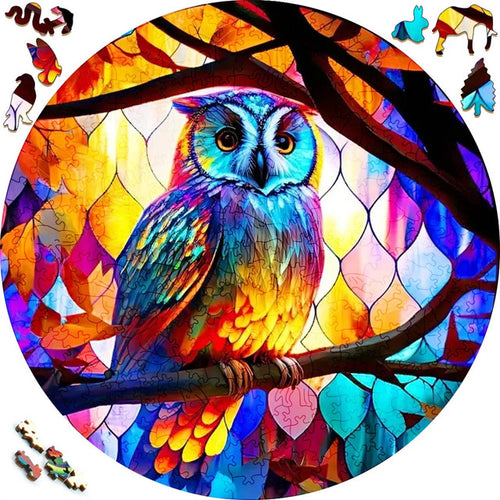 Puzzle 2D en Bois - Chouette Concentration