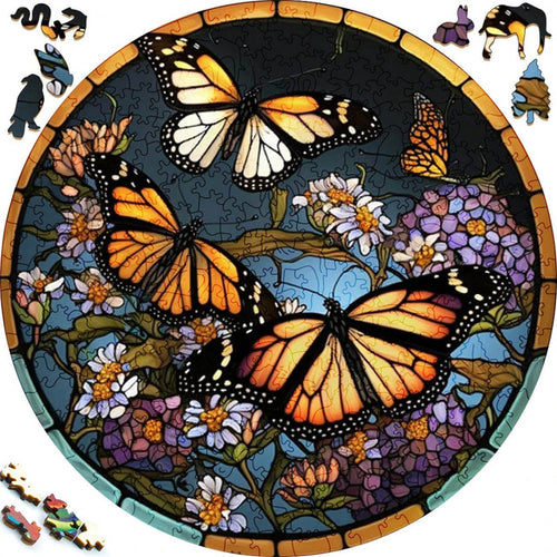Puzzle 2D en Bois - Triplés Papillon