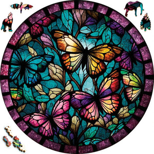 Puzzle 2D en Bois - Famille Papillon