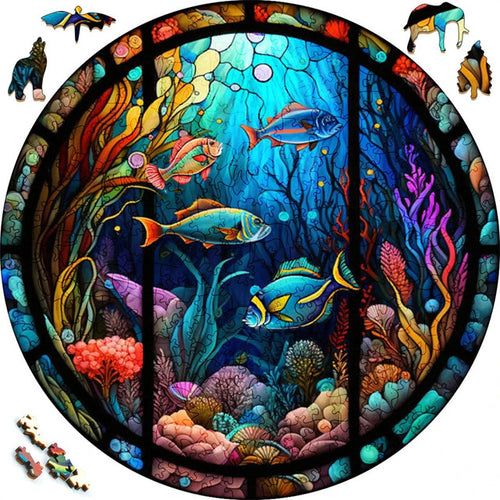 Puzzle 2D en Bois - Aquarium