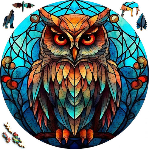 Puzzle 2D en Bois - Chouette brune