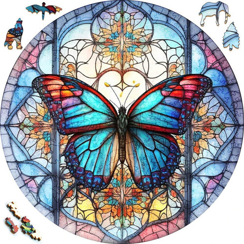 Puzzle 2D en Bois - Papillon Céleste