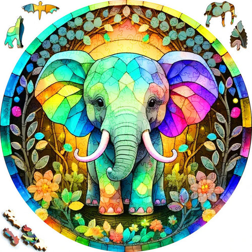 Puzzle 2D en Bois - Éléphant Bébé