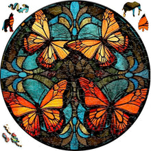 Charger l&#39;image dans la galerie, Puzzle 2D en Bois - Papillons monarques