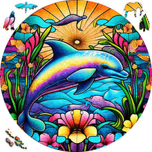Charger l&#39;image dans la galerie, Puzzle 2D en Bois - Dauphin Arc-en-ciel