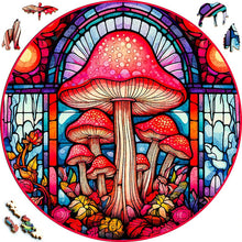 Charger l&#39;image dans la galerie, Puzzle 2D en Bois - Champignons roses